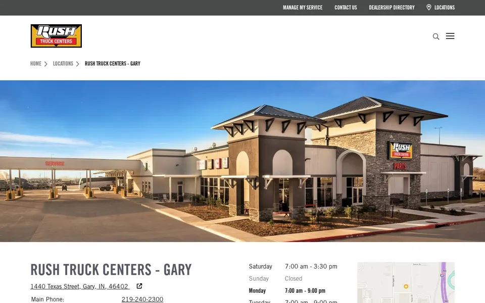 Rush Truck Centers - Gary website