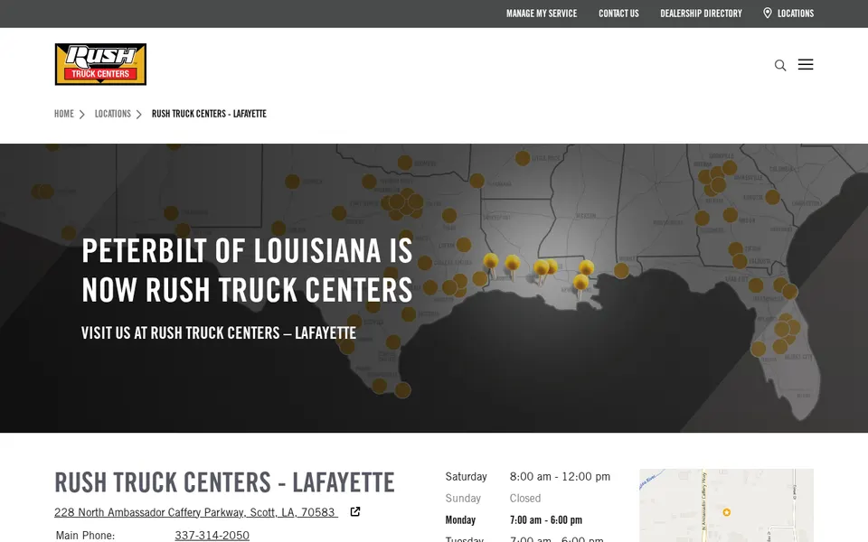 Rush Truck Centers - Lafayette website