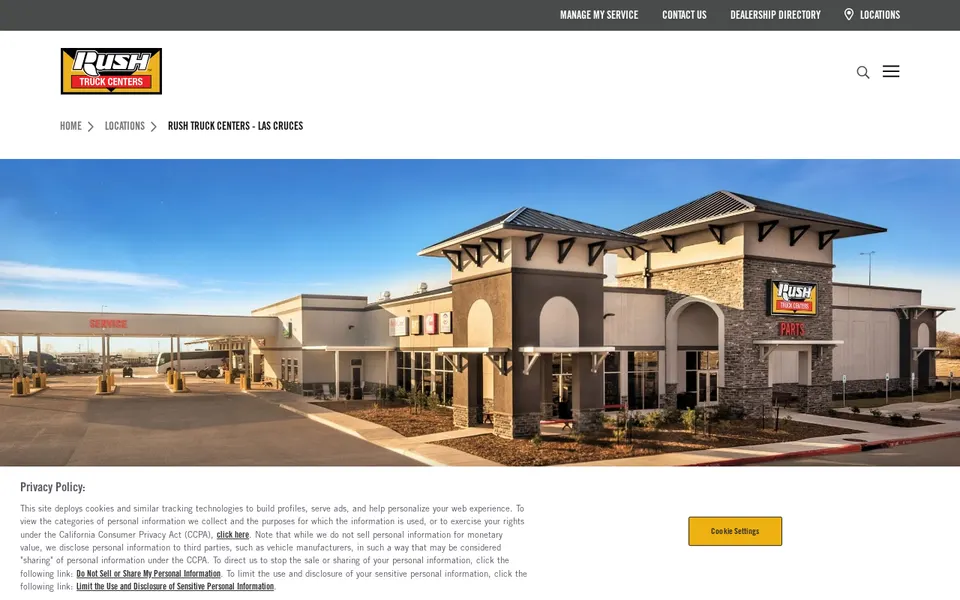 Rush Truck Centers - Las Cruces website