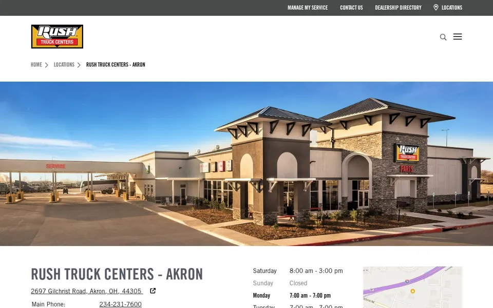 Rush Truck Centers - Akron website
