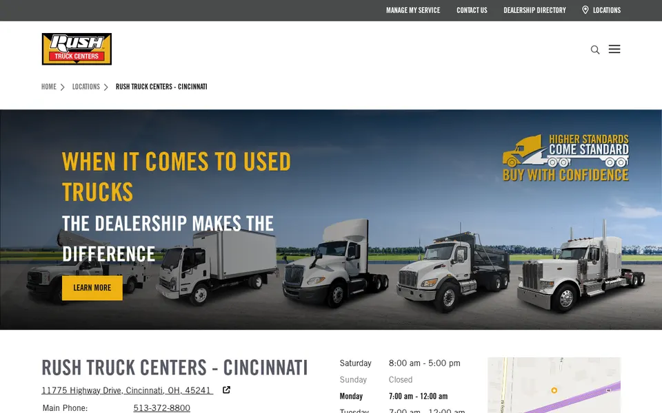 Rush Truck Centers - Cincinnati website