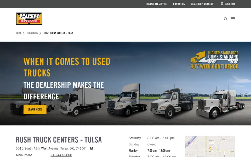 Rush Truck Centers - Tulsa website