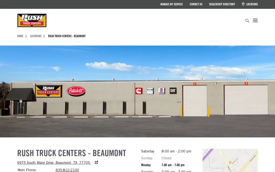 Rush Truck Centers - Beaumont website