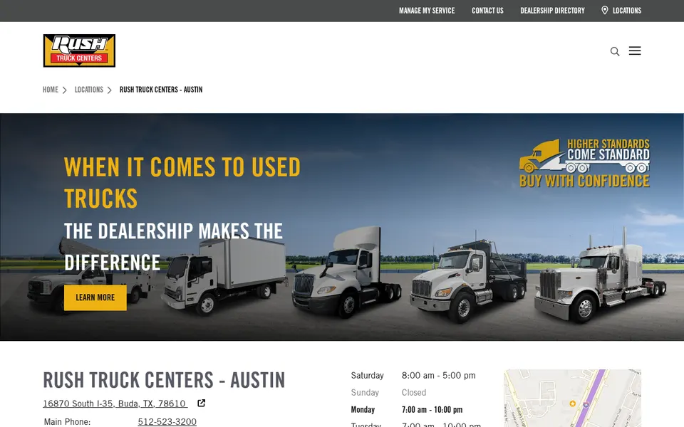 Rush Truck Centers - Austin website