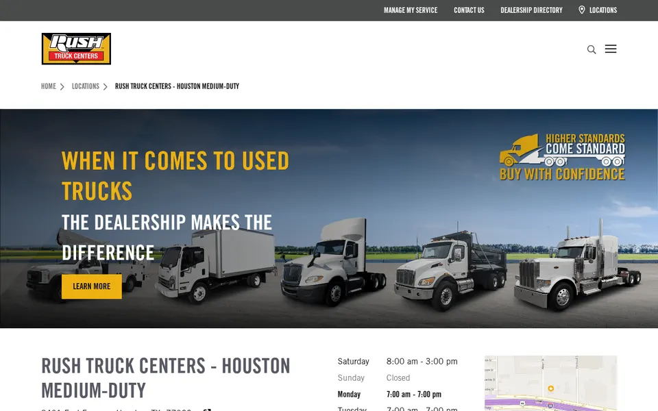 Rush Truck Centers - Houston Medium-Duty website