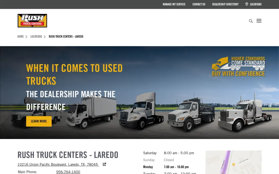 Rush Truck Centers - Laredo website