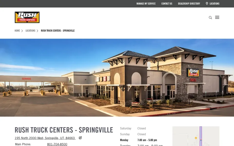 Rush Truck Centers - Springville website