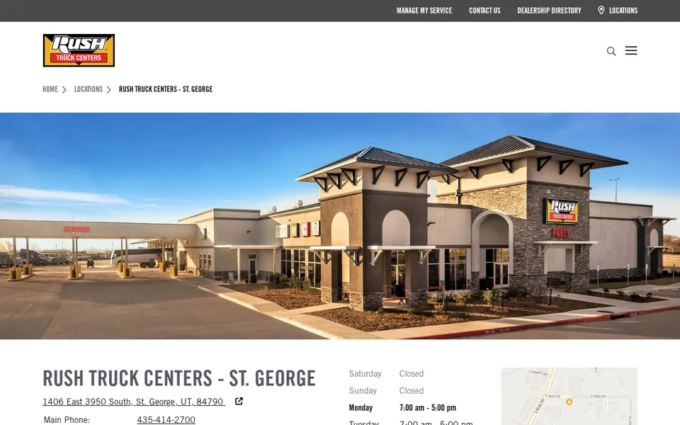 Rush Truck Centers - St. George website