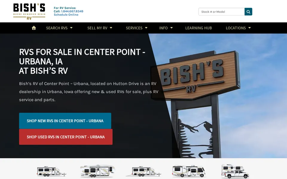 Bish's RV Center Point - Urbana website