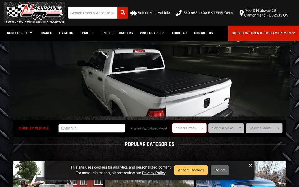 A-1 Accessories website