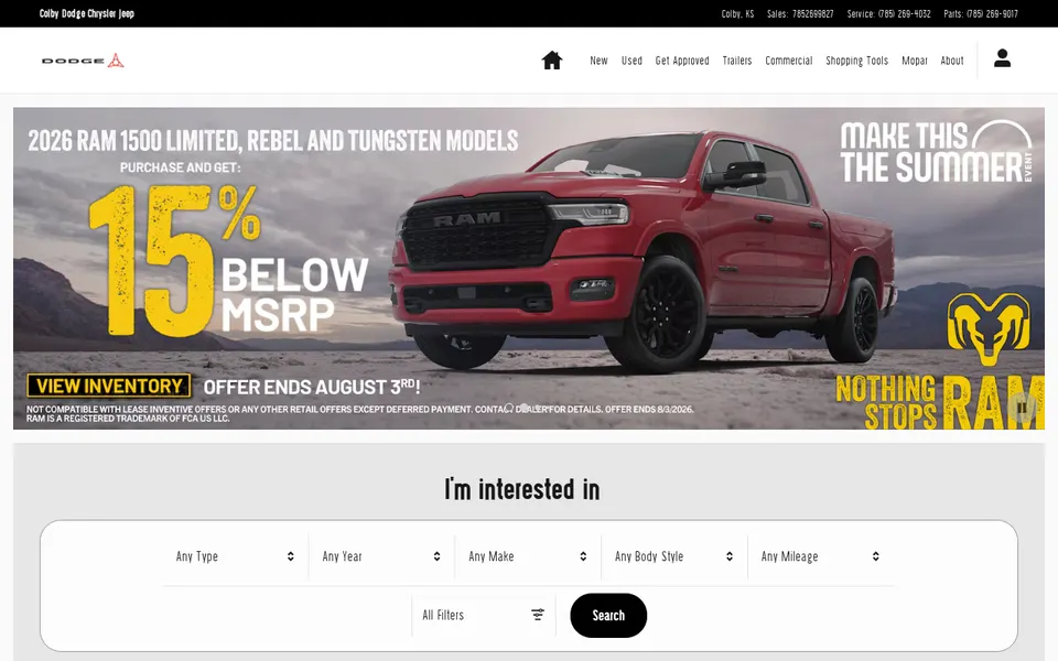 Colby Dodge website