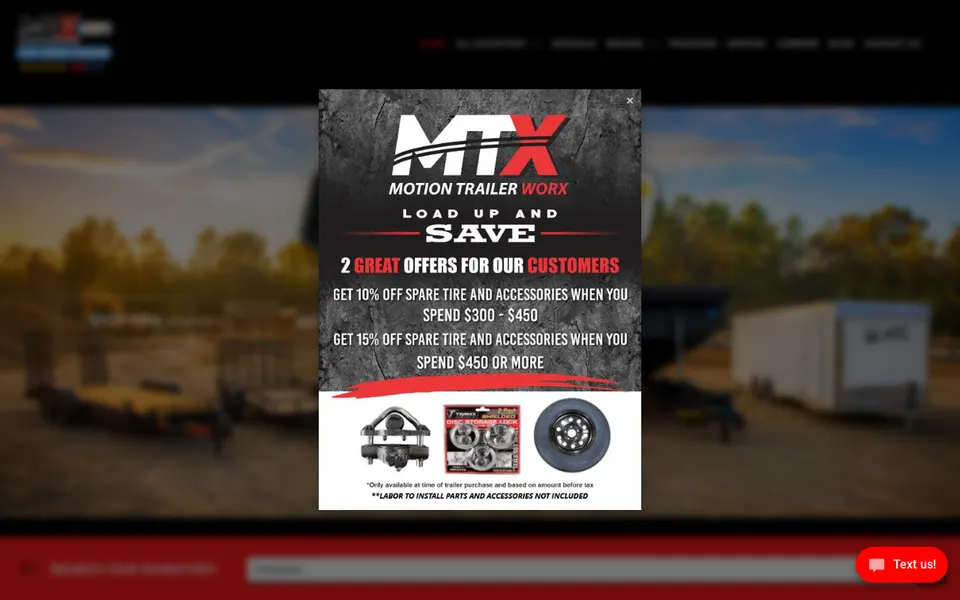 Motion Trailer Worx website