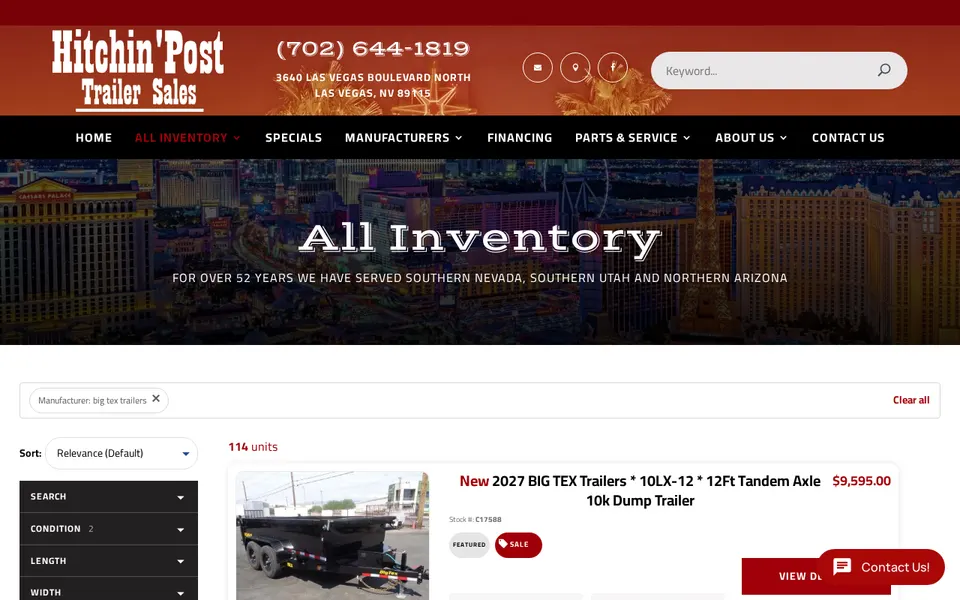 Hitchin Post Trailers (Childress Enterprises) website