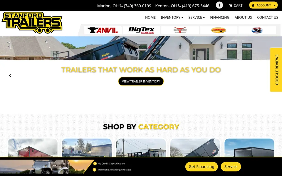 STANFORD TRAILERS website