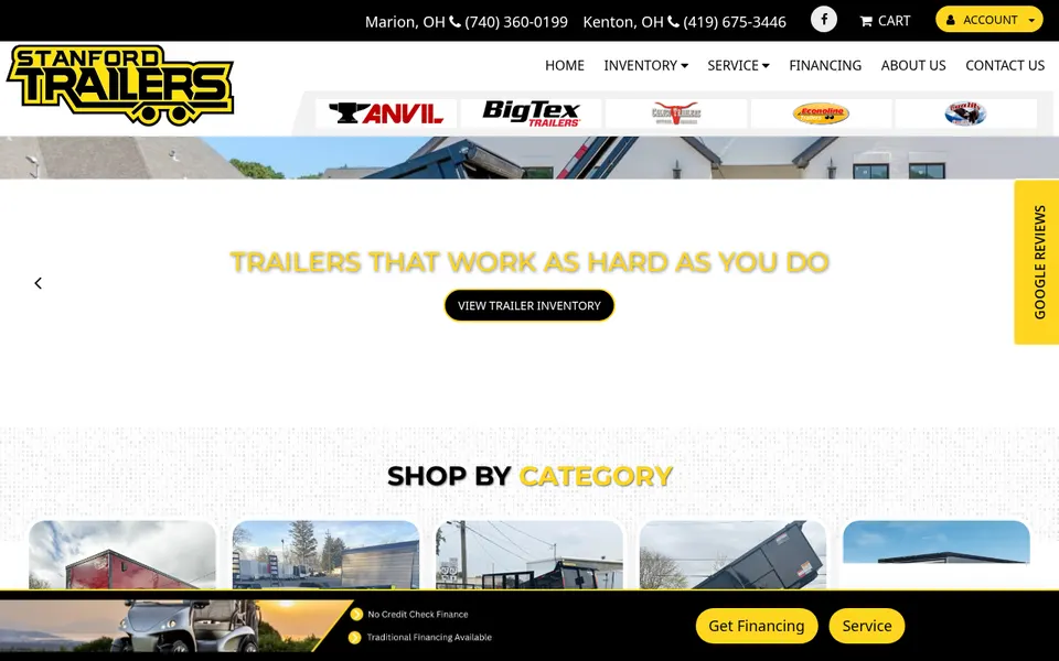 STANFORD TRAILERS website
