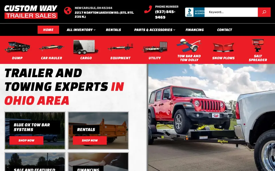 Custom Way Welding, Inc. website