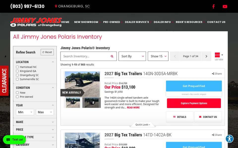 Jimmy Jones Polaris website