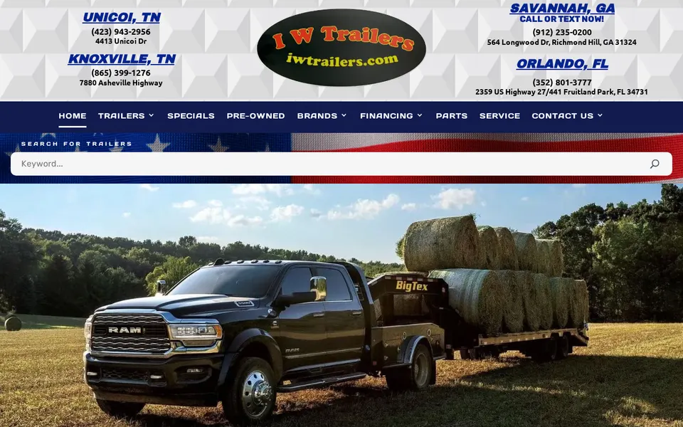 IW Trailers website