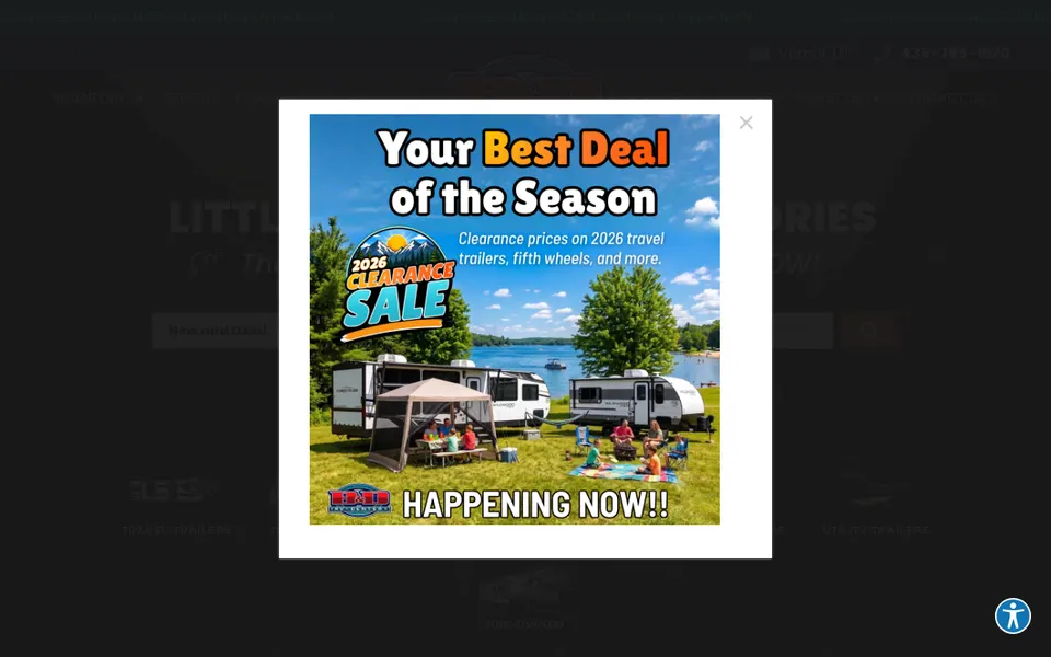 B&D RV Center website
