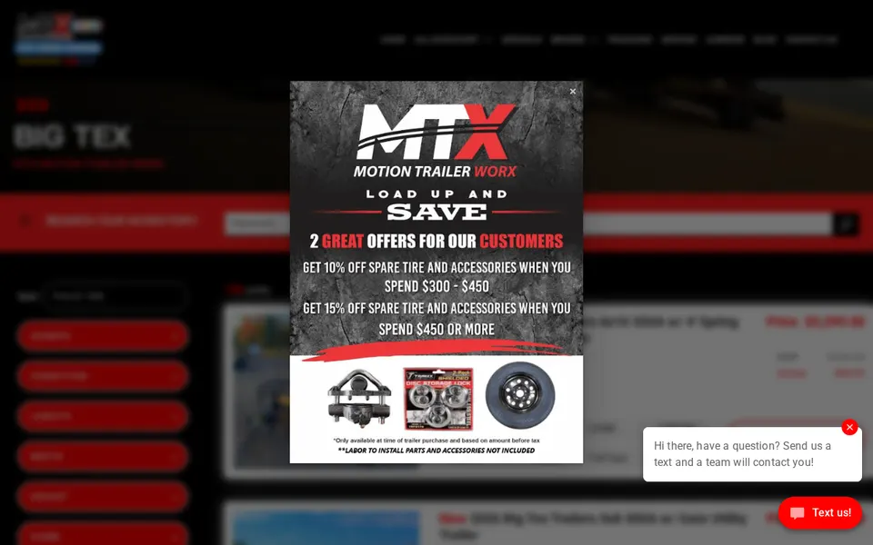 Motion Trailer Worx website