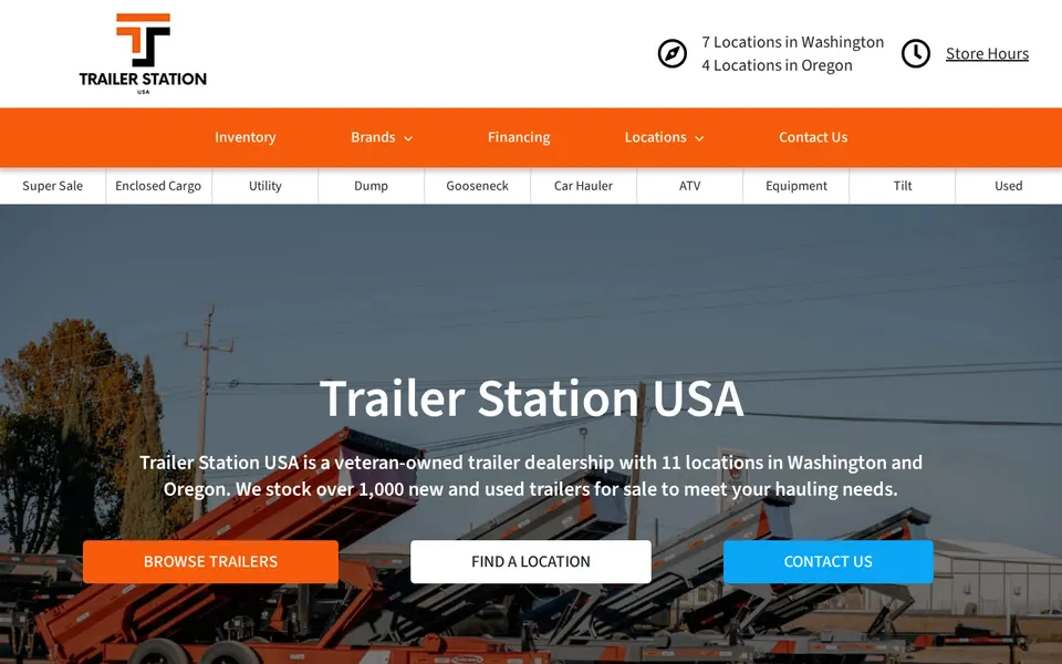 Trailer Station of Moses Lake website