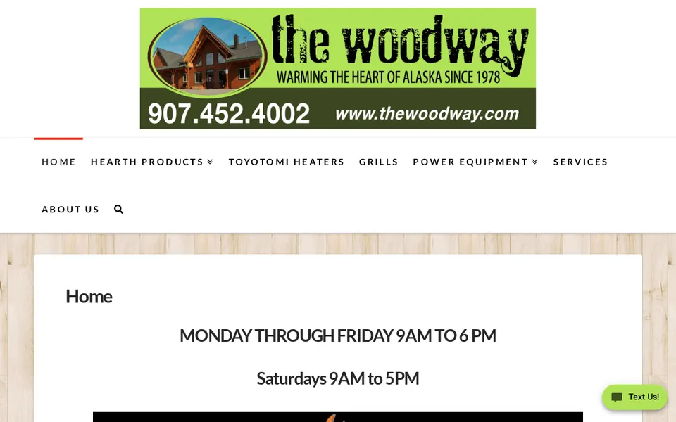 The Woodway Inc website
