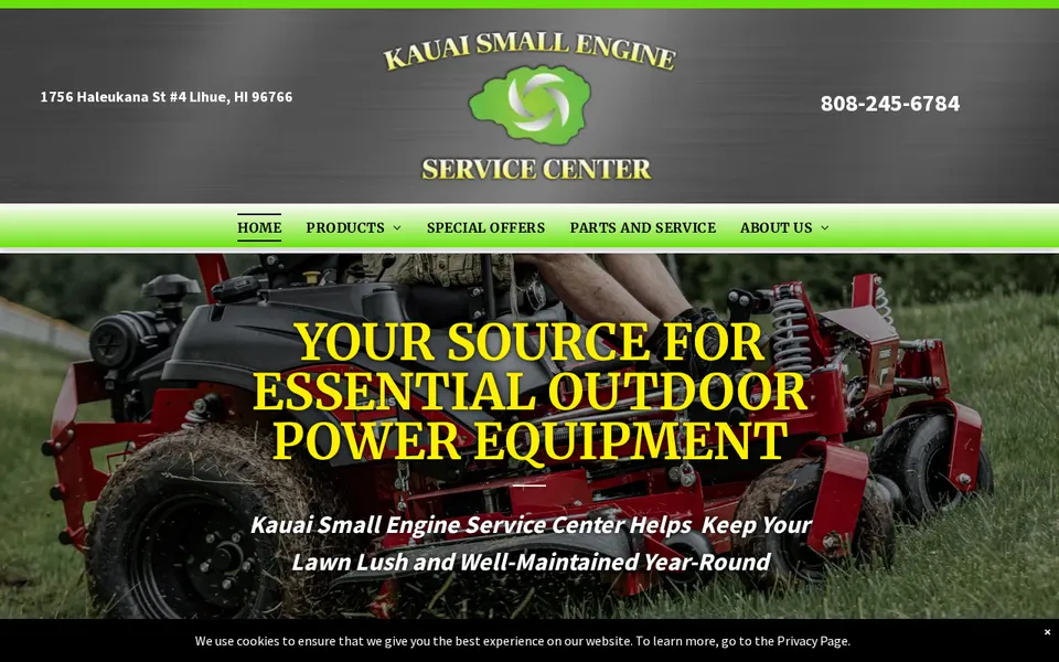 Kauai Small Engine Service Center website