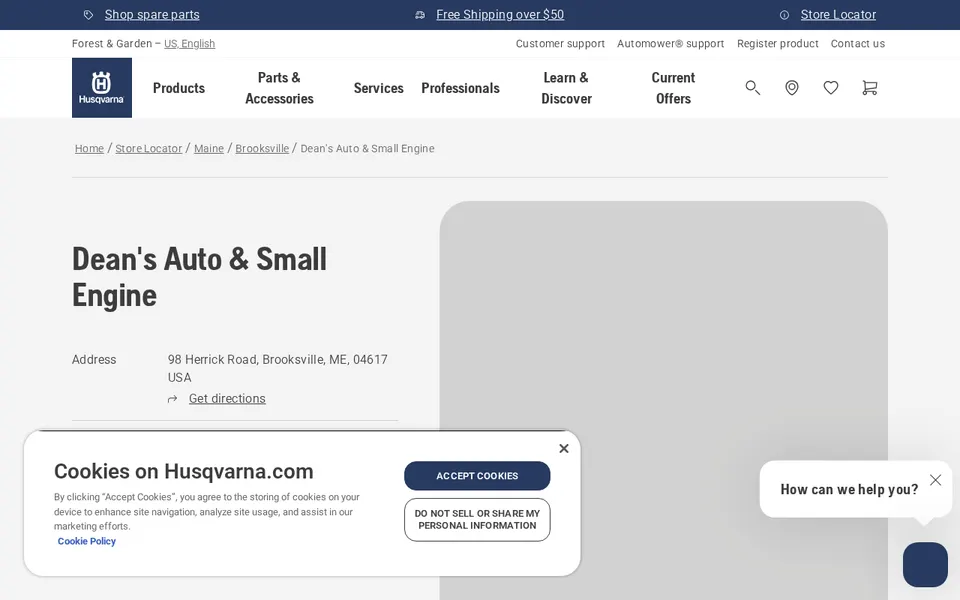 Dean's Auto & Small Engine website
