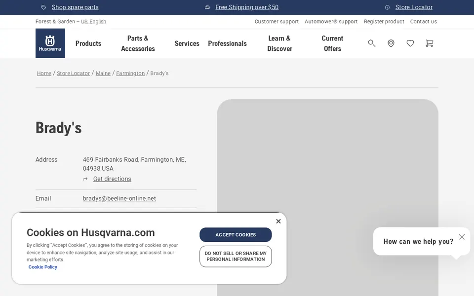 Brady's website