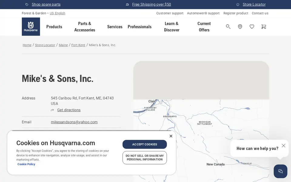 Mike's & Sons, Inc. website
