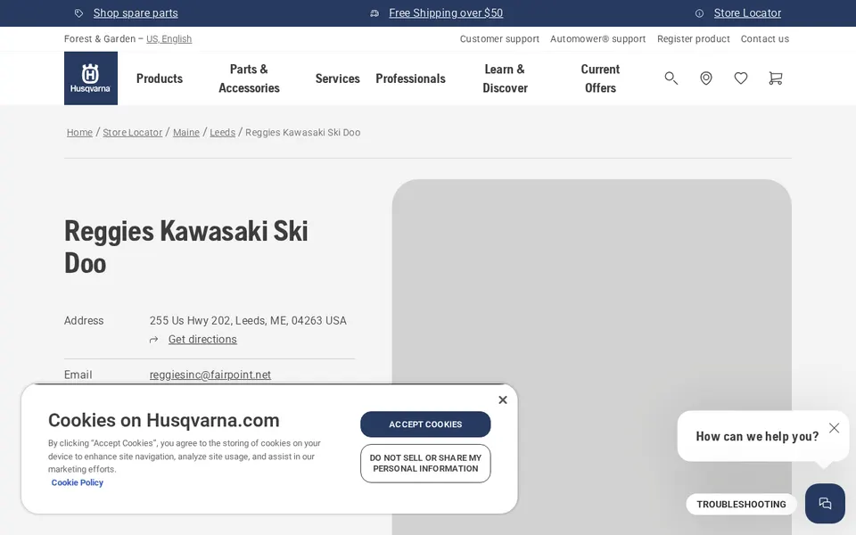 Reggies Kawasaki Ski Doo website