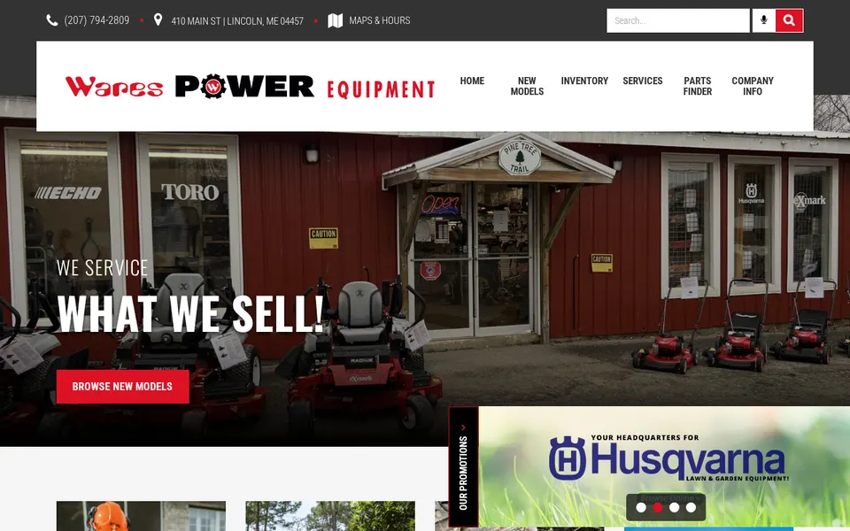Ware's Power Equipment Inc website