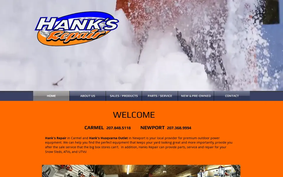 Hank's Husqvarna Outlet website
