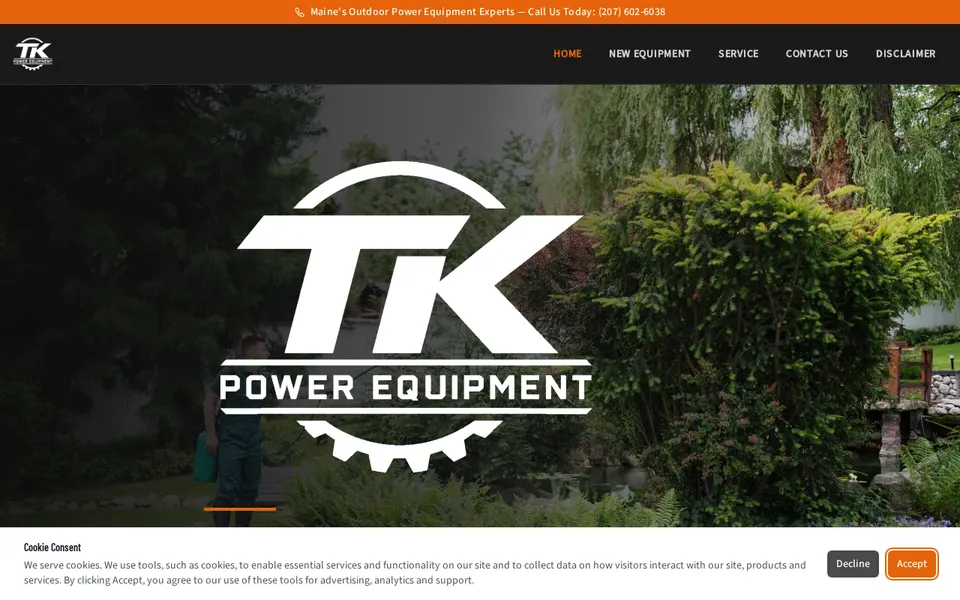 Tk Power Equipment website