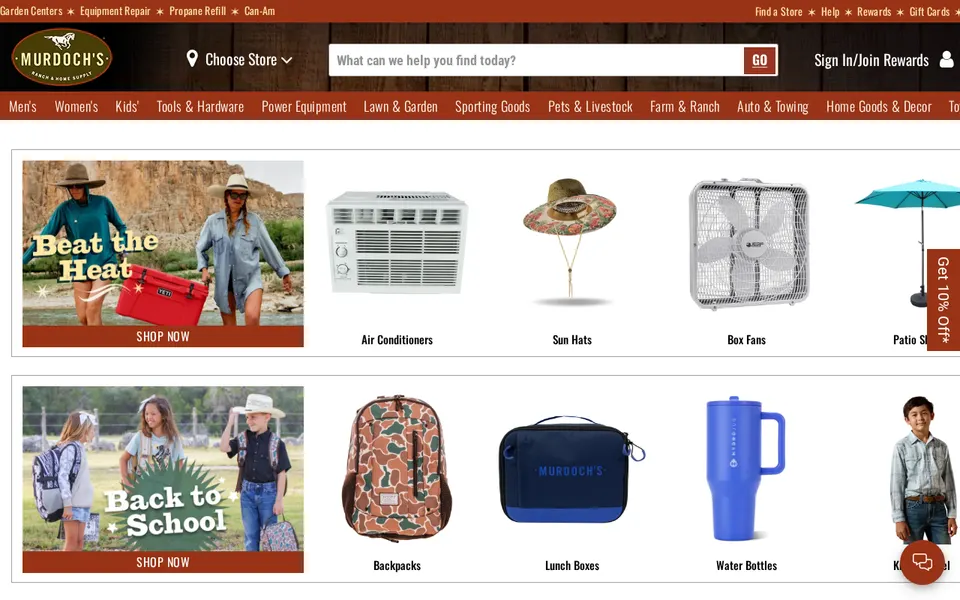 Murdoch's Ranch & Home Supply website
