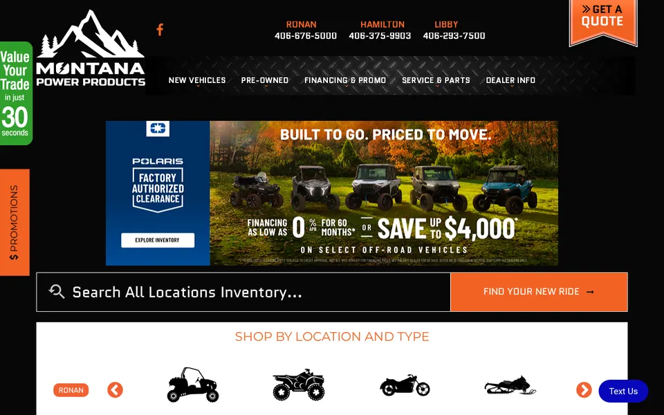 Montana Power Products website