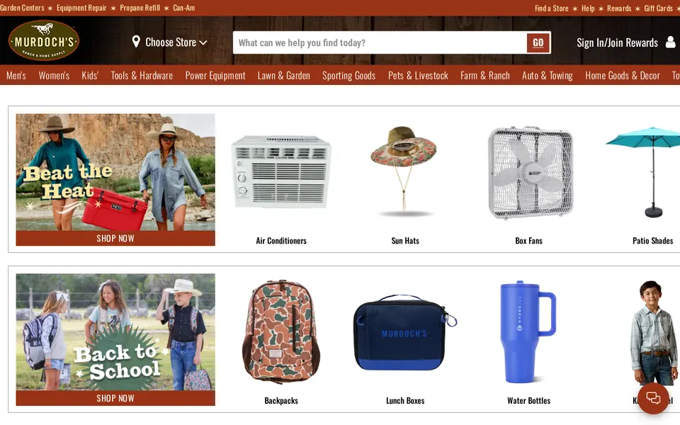 Murdoch's Ranch & Home Supply website