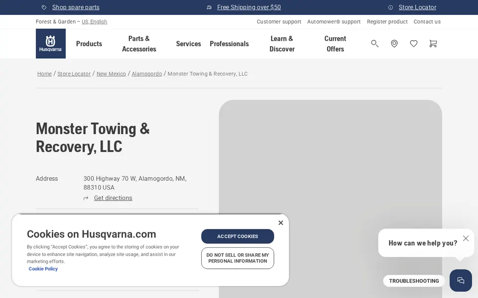 Monster Towing & Recovery, LLC website