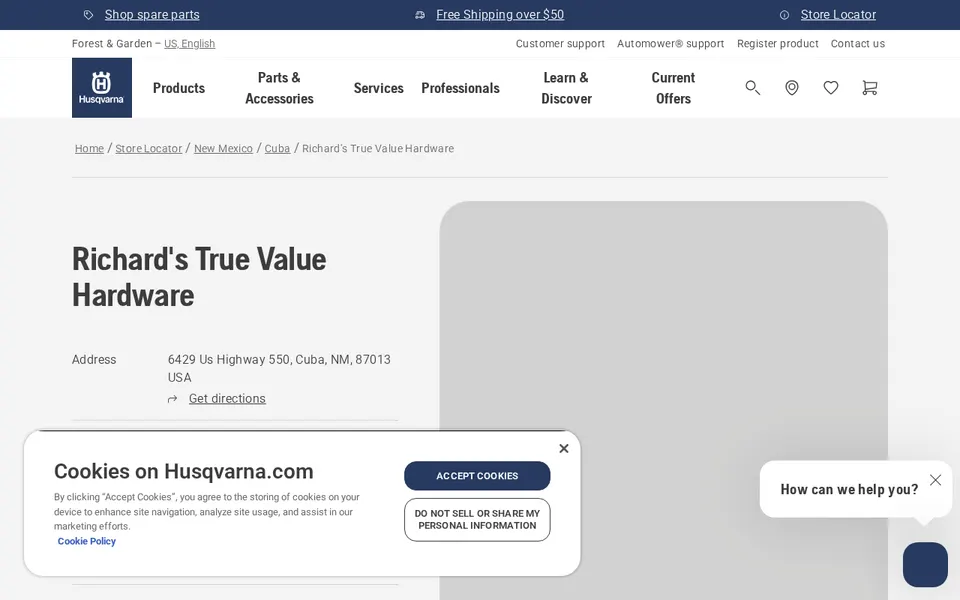 Richard's True Value Hardware website
