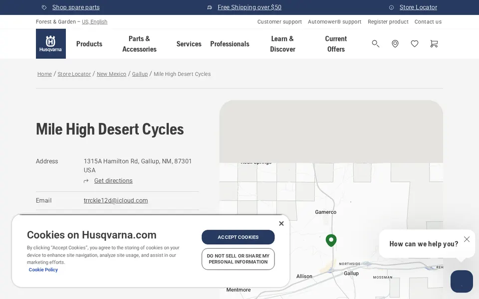 Mile High Desert Cycles website