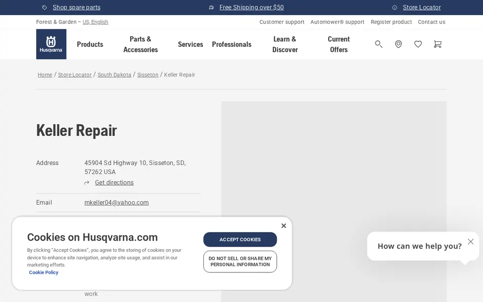 Keller Repair website