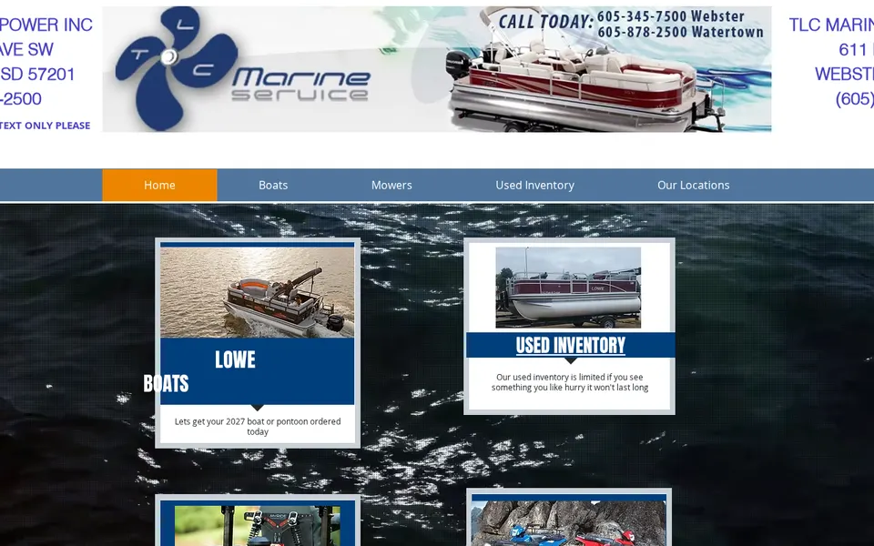 TLC Marine Service website