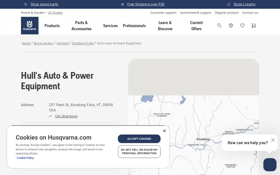 Hull's Auto & Power Equipment website