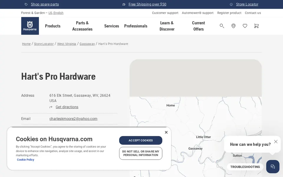 Hart's Pro Hardware website