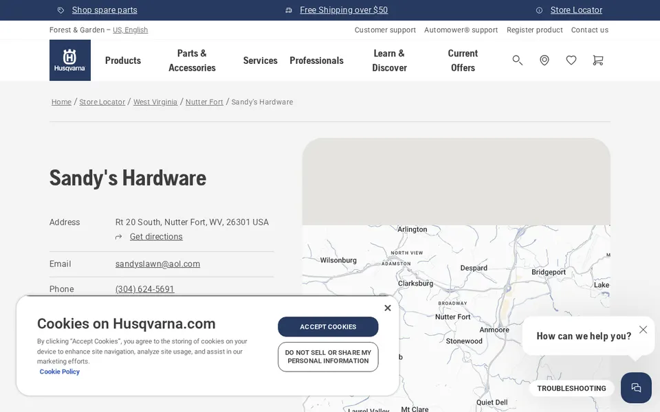 Sandy's Hardware website