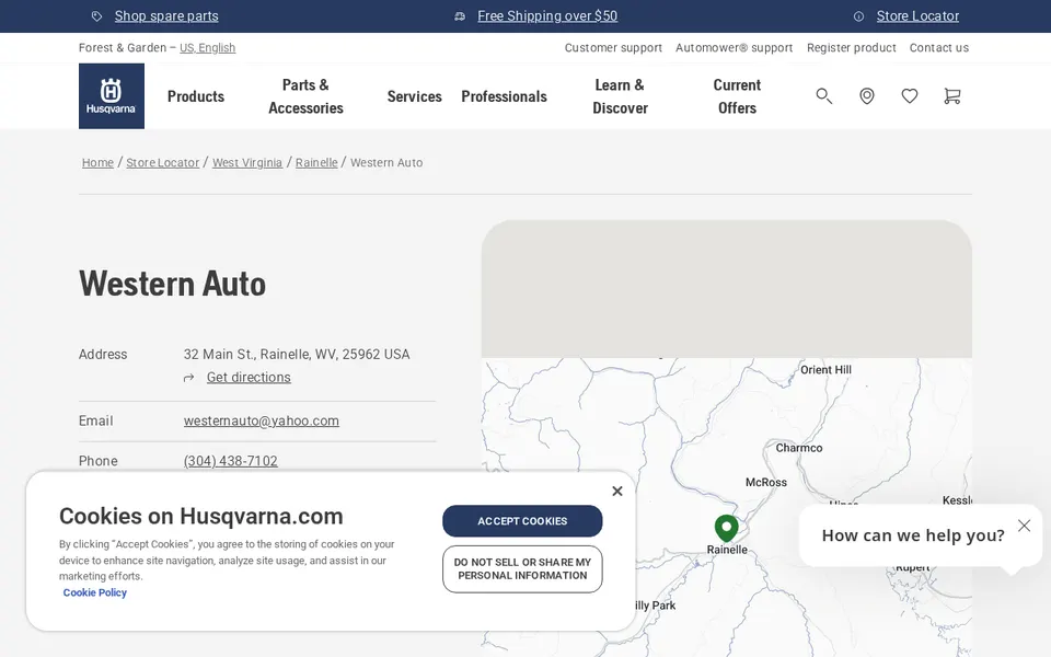 Western Auto website