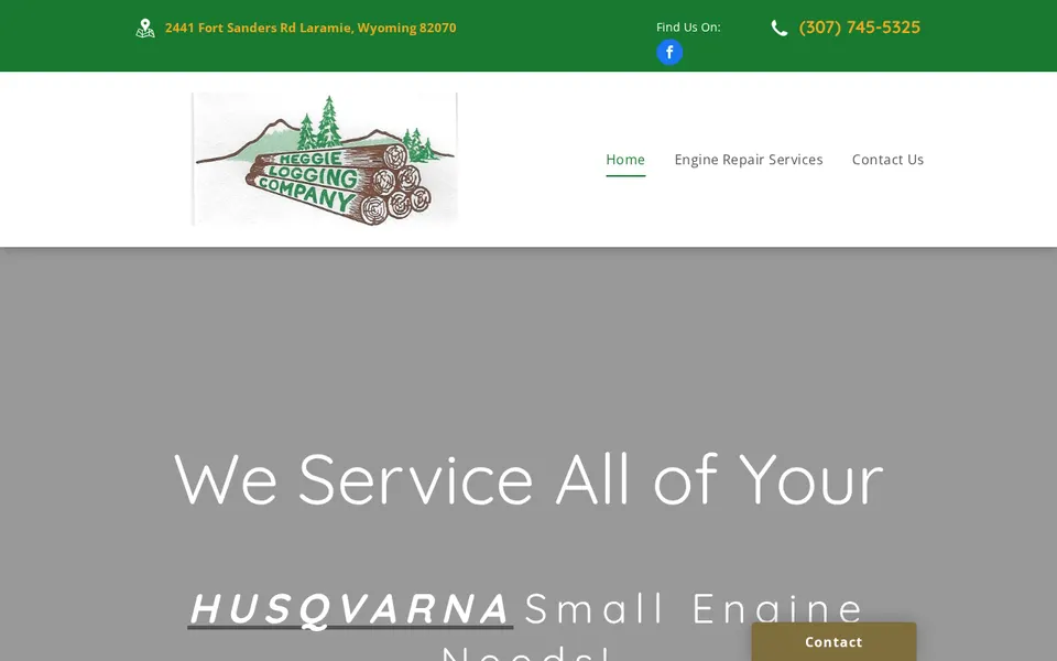 Heggie Logging & Equipment website