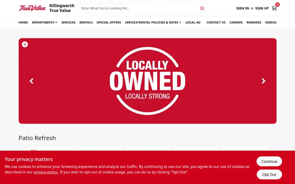 Killingworth True Value website