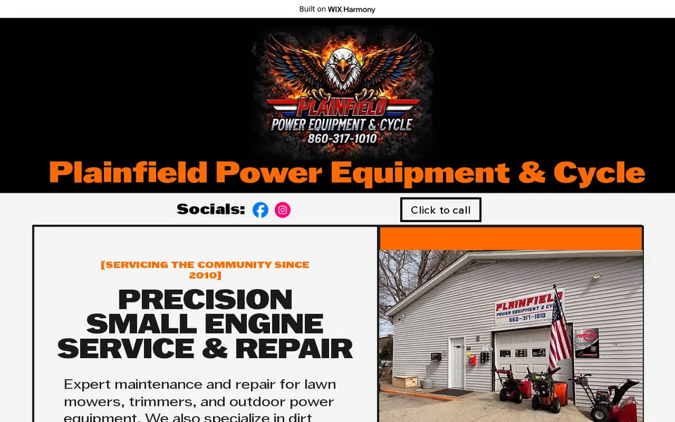 Plainfield Power Equipment & Cycle website