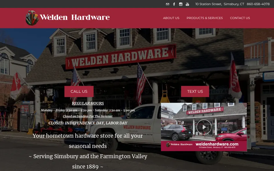 Welden Hardware LLC website